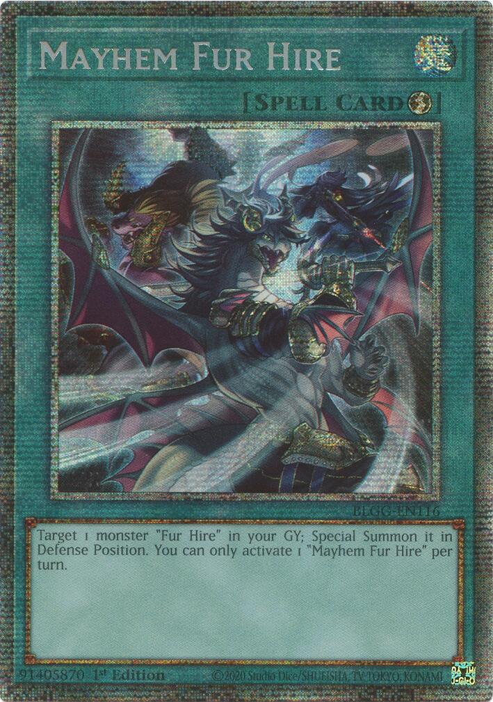 Mayhem Fur Hire (Starlight Foil) [BLGG-EN116] Starfoil Rare | Shuffle n Cut Hobbies & Games