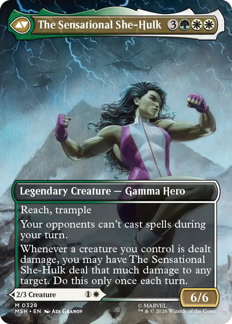 Jennifer Walters // The Sensational She-Hulk (Borderless) (0328) [Marvel Super Heroes] | Shuffle n Cut Hobbies & Games