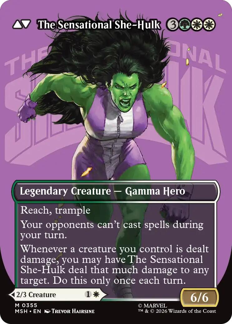 Jennifer Walters // The Sensational She-Hulk (Borderless) (0355) [Marvel Super Heroes] | Shuffle n Cut Hobbies & Games