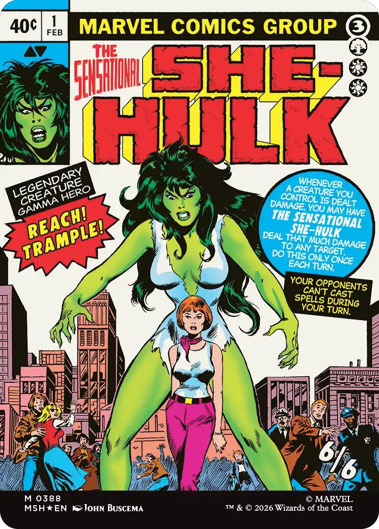 Jennifer Walters // The Sensational She-Hulk (Borderless) (0388) [Marvel Super Heroes] | Shuffle n Cut Hobbies & Games