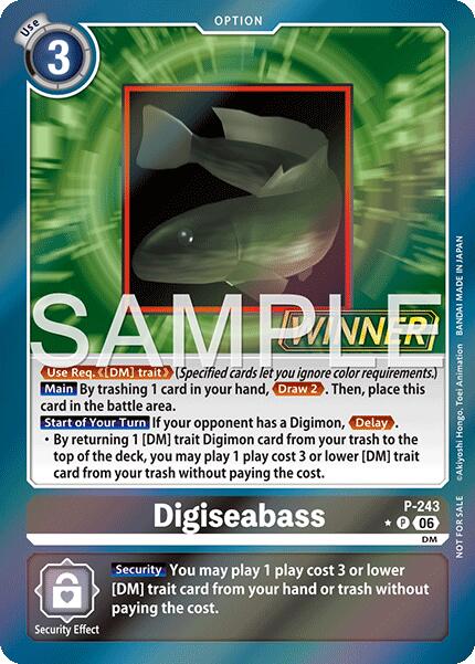 Digiseabass [P-243] (Official Store Tournament 2026 Vol. 3 Winner) [Promotional Cards] | Shuffle n Cut Hobbies & Games
