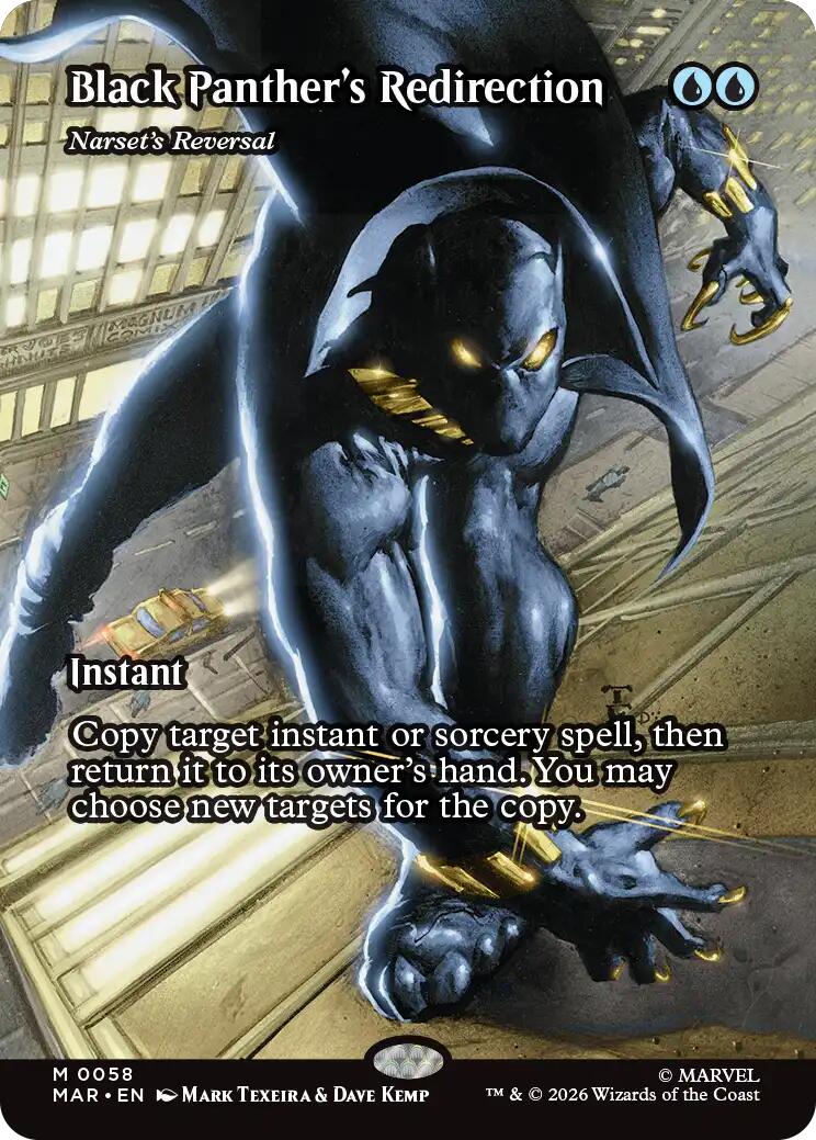 Black Panther's Redirection - Narset's Reversal (Borderless) [Marvel Universe: Eternal-Legal] | Shuffle n Cut Hobbies & Games