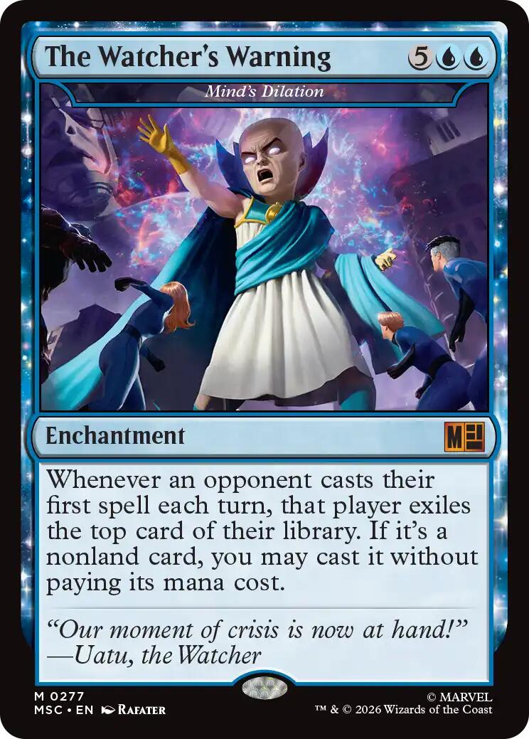 The Watcher's Warning - Mind's Dilation (Surge Foil) [Marvel Super Heroes Commander] | Shuffle n Cut Hobbies & Games
