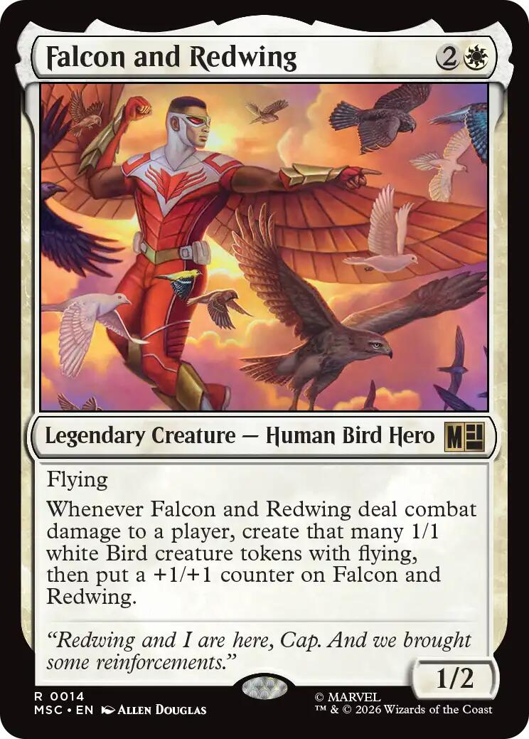 Falcon and Redwing (Surge Foil) [Marvel Super Heroes Commander] | Shuffle n Cut Hobbies & Games