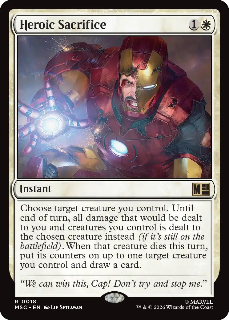 Heroic Sacrifice (Surge Foil) [Marvel Super Heroes Commander] | Shuffle n Cut Hobbies & Games
