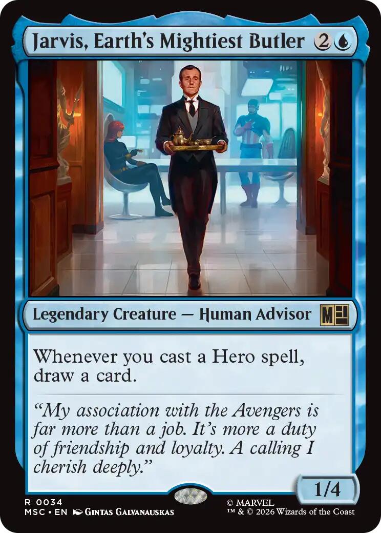 Jarvis, Earth's Mightiest Butler (Surge Foil) [Marvel Super Heroes Commander] | Shuffle n Cut Hobbies & Games