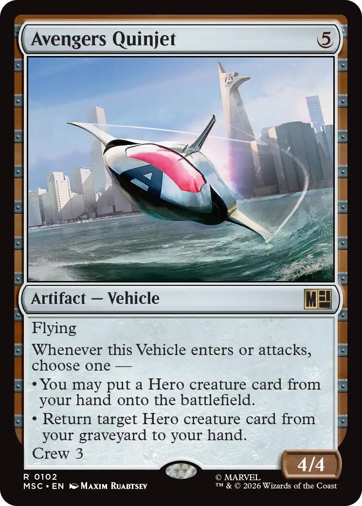 Avengers Quinjet (Surge Foil) [Marvel Super Heroes Commander] | Shuffle n Cut Hobbies & Games