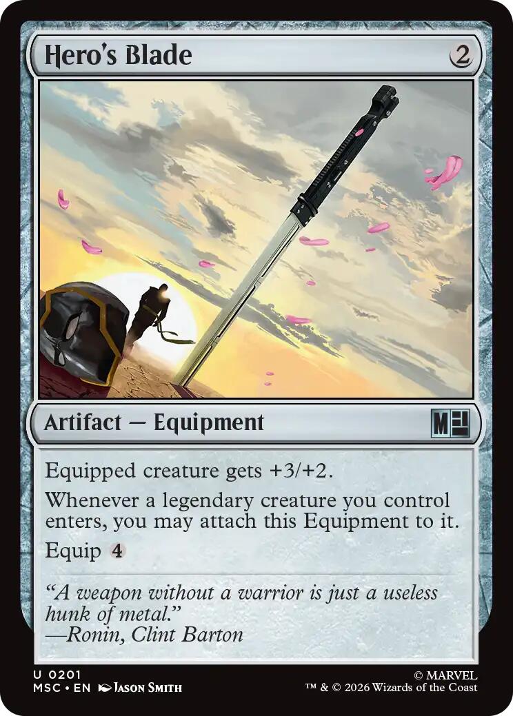 Hero's Blade (Surge Foil) [Marvel Super Heroes Commander] | Shuffle n Cut Hobbies & Games
