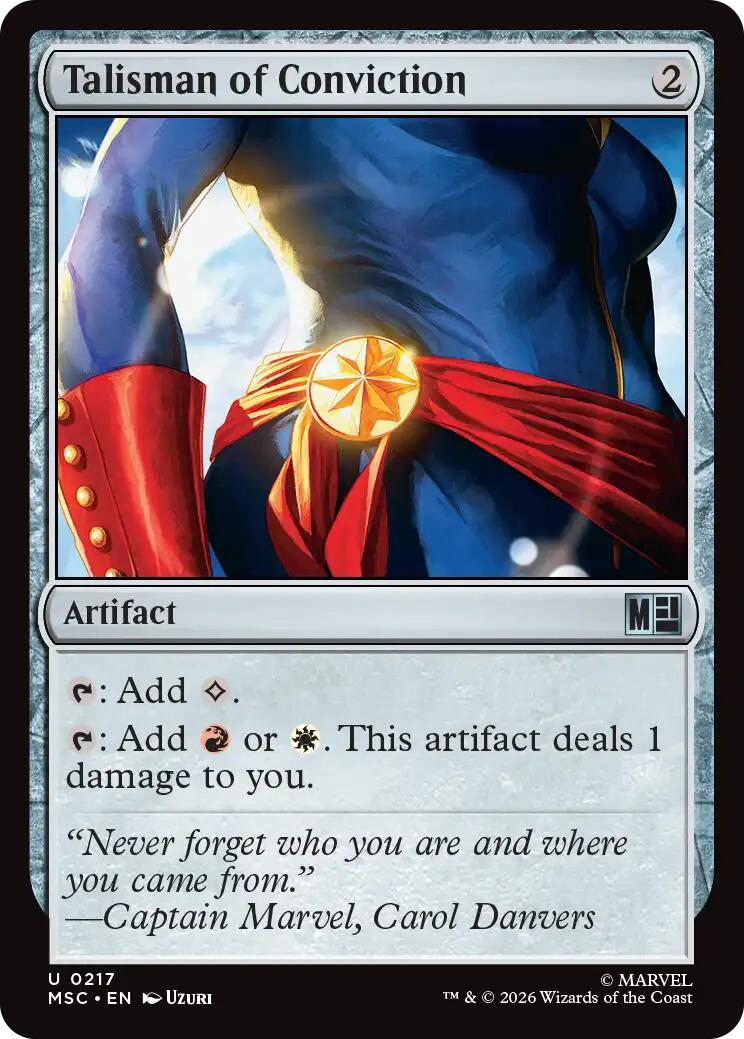 Talisman of Conviction (Surge Foil) [Marvel Super Heroes Commander] | Shuffle n Cut Hobbies & Games