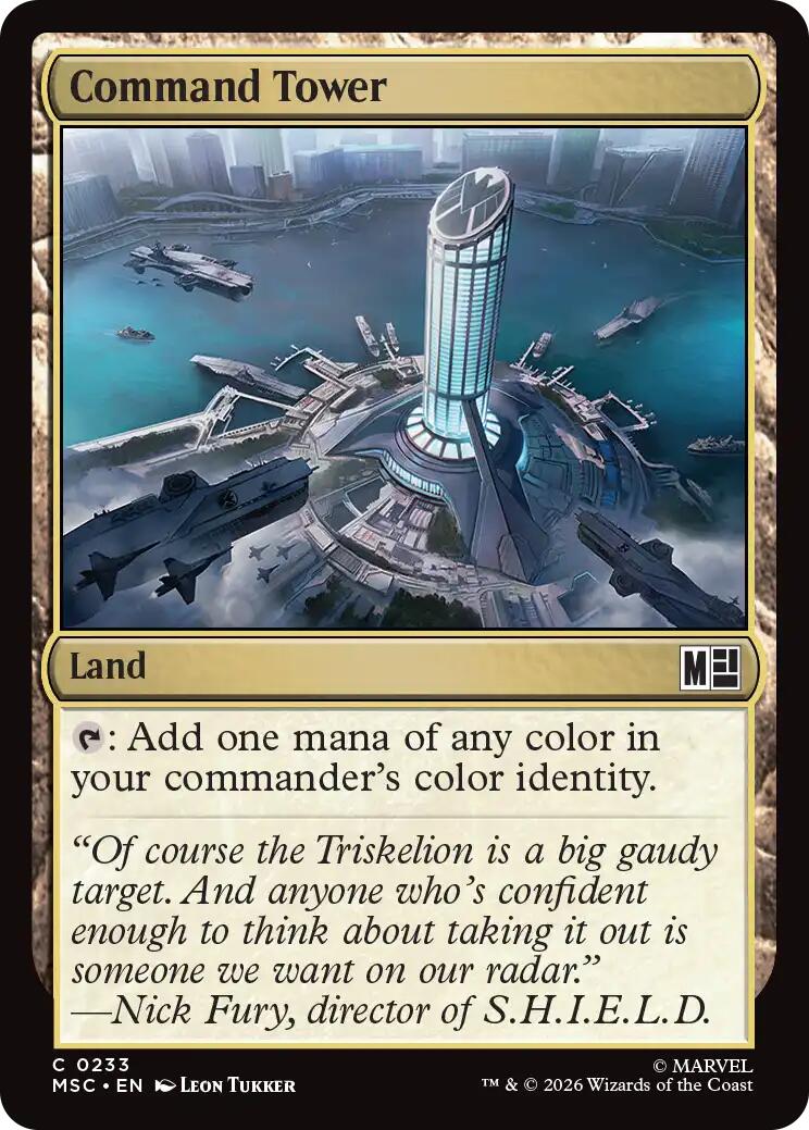 Command Tower (0233) (Surge Foil) [Marvel Super Heroes Commander] | Shuffle n Cut Hobbies & Games