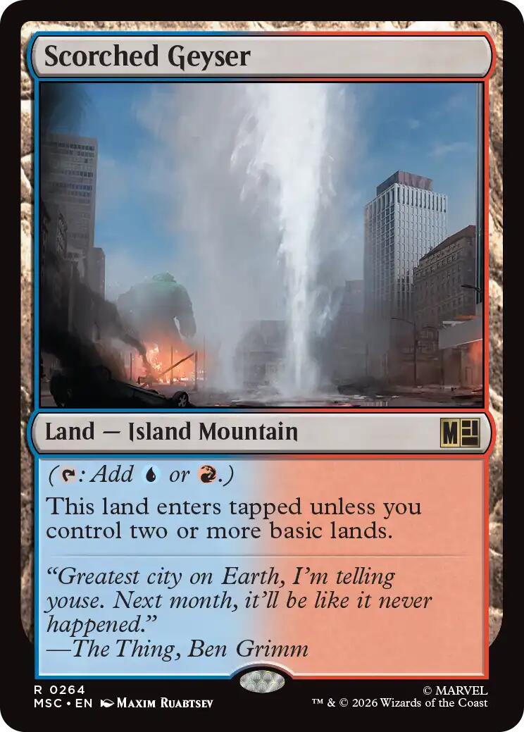 Scorched Geyser (Surge Foil) [Marvel Super Heroes Commander] | Shuffle n Cut Hobbies & Games