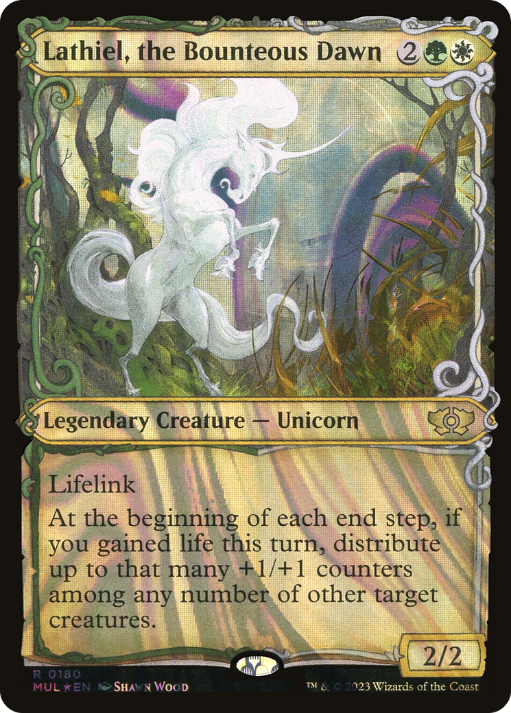 Lathiel, the Bounteous Dawn (Halo Foil) [Multiverse Legends] | Shuffle n Cut Hobbies & Games