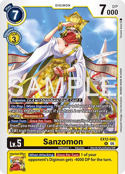 Sanzomon [EX12-045] [Digital World Shambala] | Shuffle n Cut Hobbies & Games
