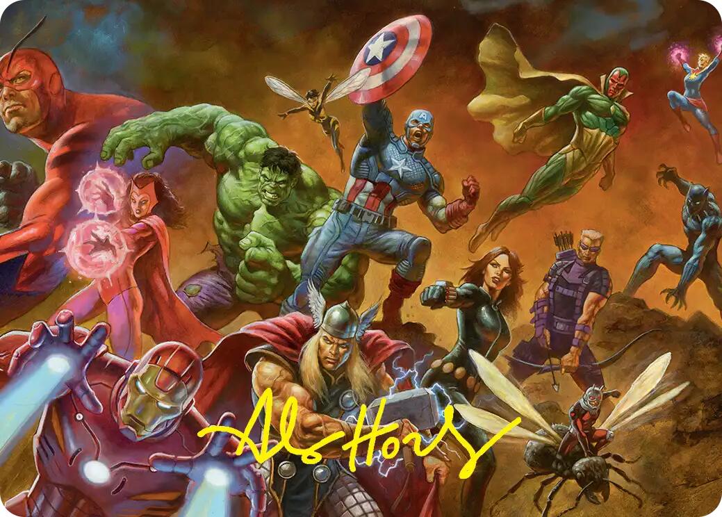 Avengers Assemble! Art Card (Gold-Stamped Signature) [Marvel Super Heroes Art Series] | Shuffle n Cut Hobbies & Games