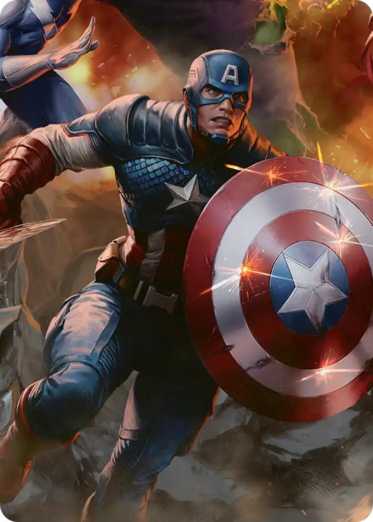 Captain America, Unbowed Art Card [Marvel Super Heroes Art Series] | Shuffle n Cut Hobbies & Games