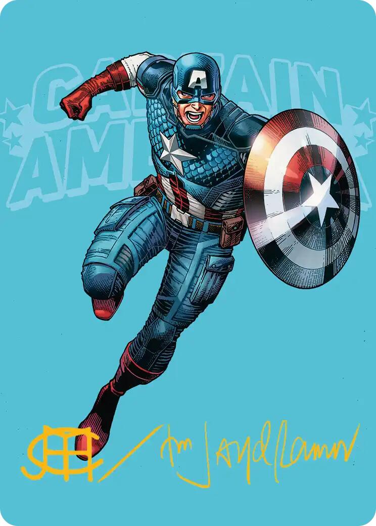 Captain America, Super-Soldier Art Card (Gold-Stamped Signature) [Marvel Super Heroes Art Series] | Shuffle n Cut Hobbies & Games