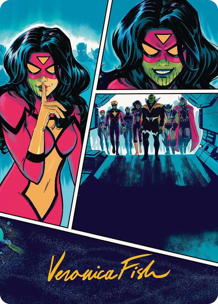 Secret Invasion Art Card (Gold-Stamped Signature) [Marvel Super Heroes Art Series] | Shuffle n Cut Hobbies & Games