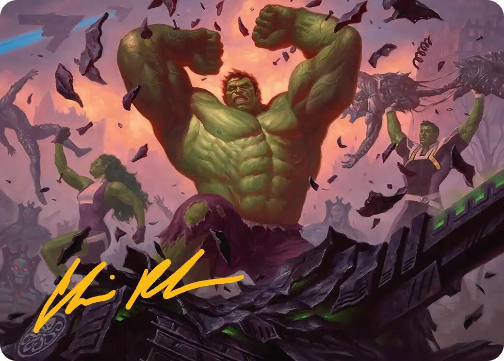 HULK SMASH! Art Card (Gold-Stamped Signature) [Marvel Super Heroes Art Series] | Shuffle n Cut Hobbies & Games
