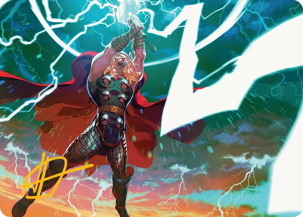 Lightning Strike Art Card (Gold-Stamped Signature) [Marvel Super Heroes Art Series] | Shuffle n Cut Hobbies & Games
