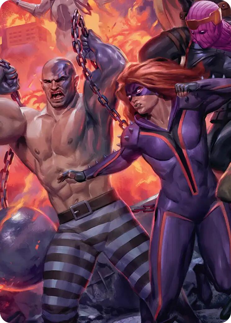 Absorbing Man and Titania Art Card [Marvel Super Heroes Art Series] | Shuffle n Cut Hobbies & Games