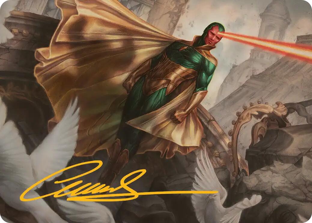 The Vision Art Card (Gold-Stamped Signature) [Marvel Super Heroes Art Series] | Shuffle n Cut Hobbies & Games