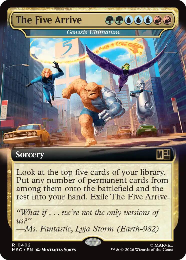 The Five Arrive - Genesis Ultimatum (Extended Art) [Marvel Super Heroes Commander] | Shuffle n Cut Hobbies & Games