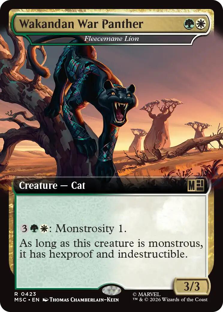 Wakandan War Panther - Fleecemane Lion (Extended Art) [Marvel Super Heroes Commander] | Shuffle n Cut Hobbies & Games