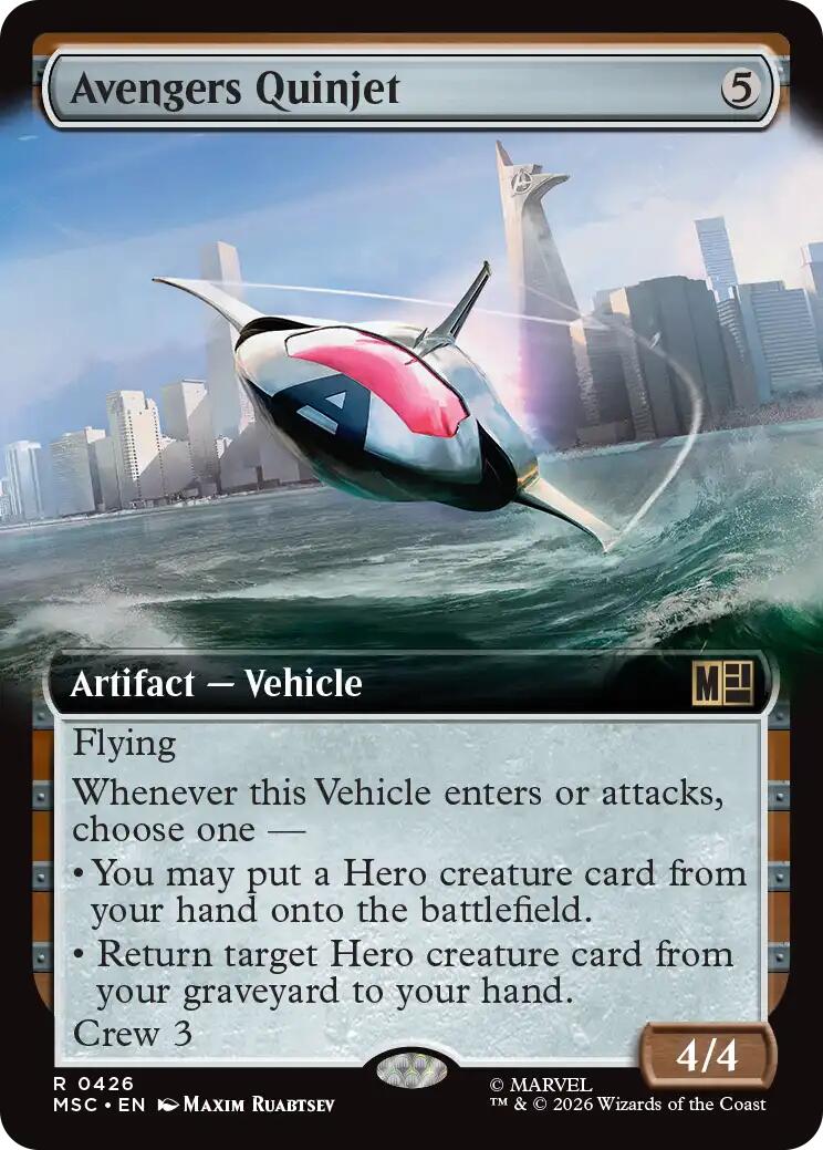 Avengers Quinjet (Extended Art) [Marvel Super Heroes Commander] | Shuffle n Cut Hobbies & Games