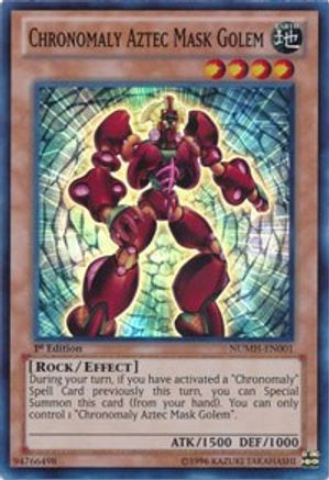 Chronomaly Aztec Mask Golem [NUMH-EN001] Super Rare | Shuffle n Cut Hobbies & Games