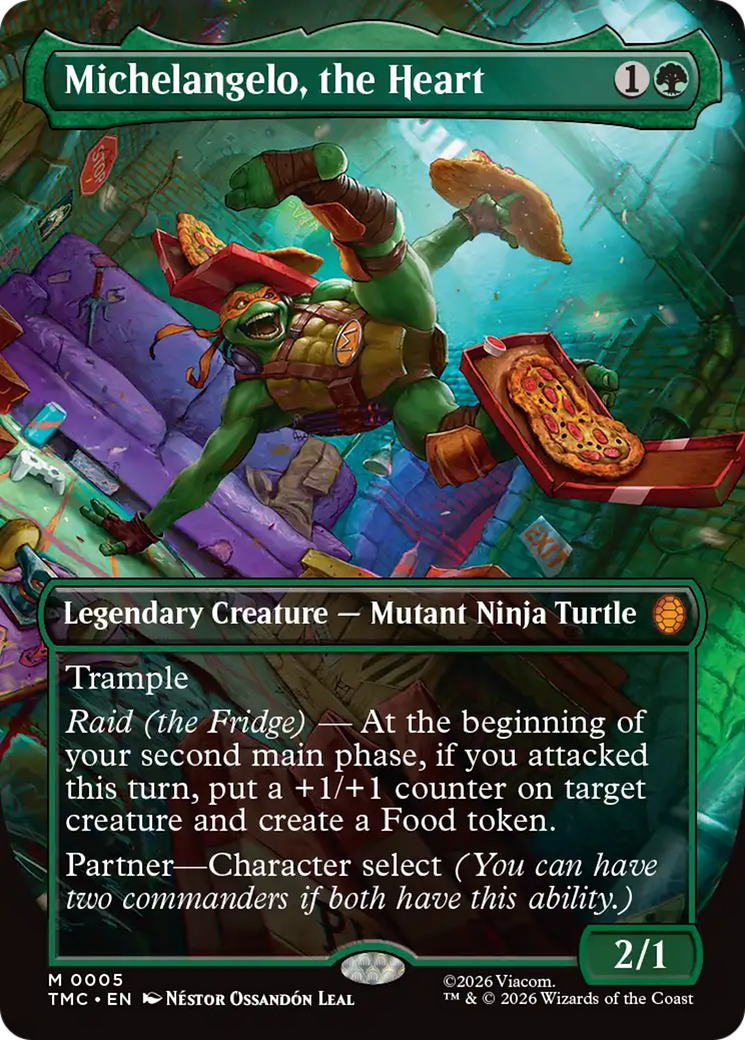 Michelangelo, the Heart (Borderless) [Teenage Mutant Ninja Turtles Commander] | Shuffle n Cut Hobbies & Games