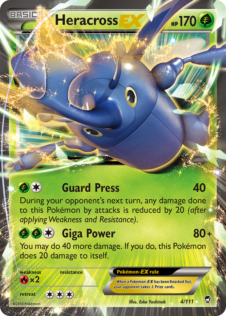 Heracross EX (4/111) [XY: Furious Fists] | Shuffle n Cut Hobbies & Games