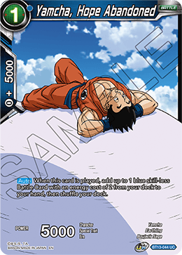 Yamcha, Hope Abandoned (Uncommon) (BT13-044) [Supreme Rivalry] | Shuffle n Cut Hobbies & Games