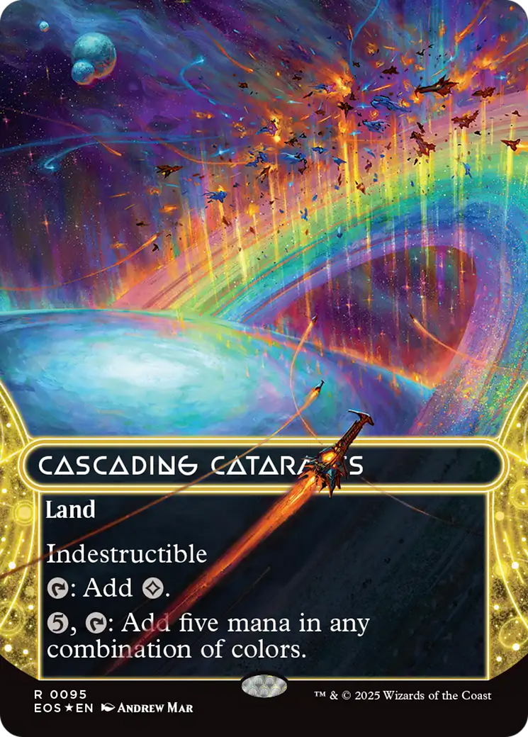 Cascading Cataracts (0095) (Borderless) (Galaxy Foil) [Edge of Eternities: Stellar Sights] | Shuffle n Cut Hobbies & Games