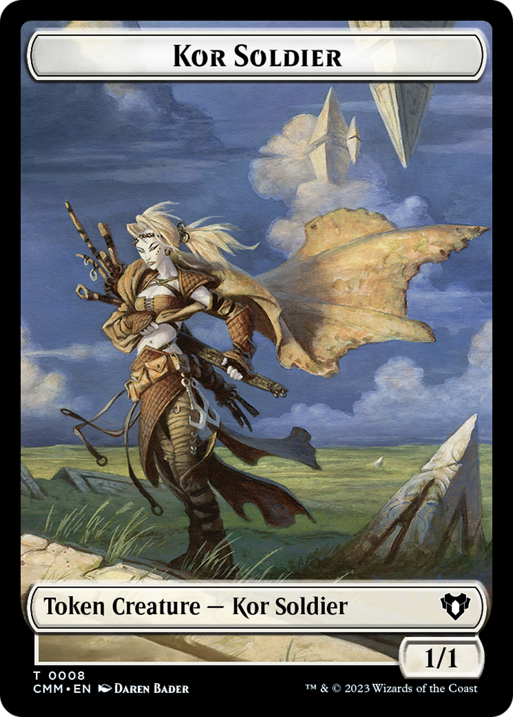 Soldier // Kor Soldier Double-Sided Token [Commander Masters Tokens] | Shuffle n Cut Hobbies & Games