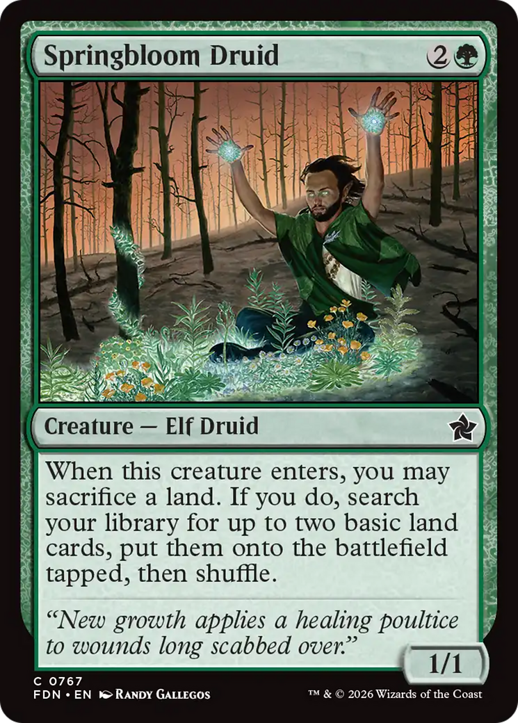 Springbloom Druid (0767) [Foundations] | Shuffle n Cut Hobbies & Games