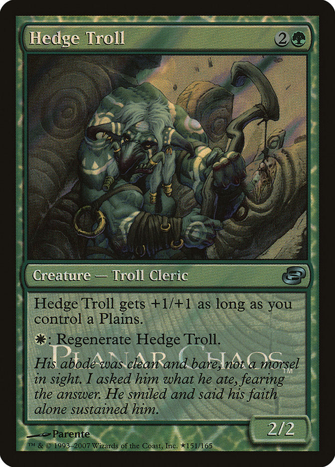 Hedge Troll [Planar Chaos Promos] | Shuffle n Cut Hobbies & Games