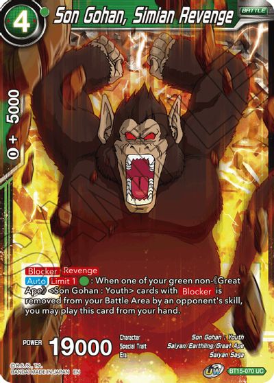 Son Gohan, Simian Revenge (BT15-070) [Saiyan Showdown] | Shuffle n Cut Hobbies & Games