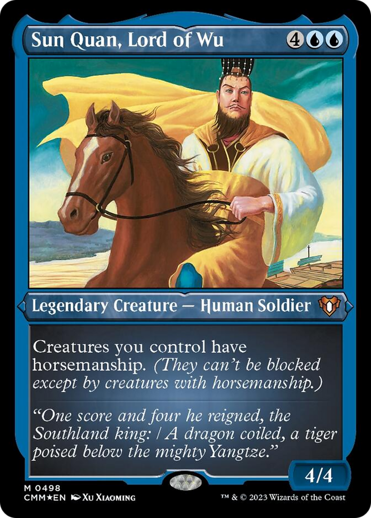 Sun Quan, Lord of Wu (Foil Etched) [Commander Masters] | Shuffle n Cut Hobbies & Games