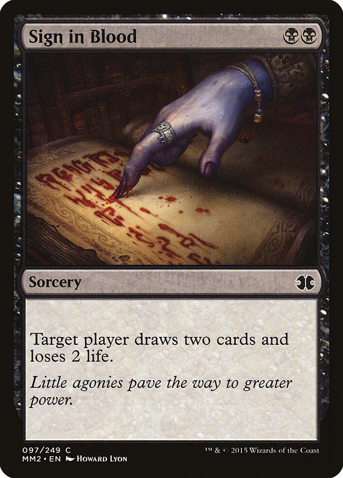 Sign in Blood [Modern Masters 2015] | Shuffle n Cut Hobbies & Games