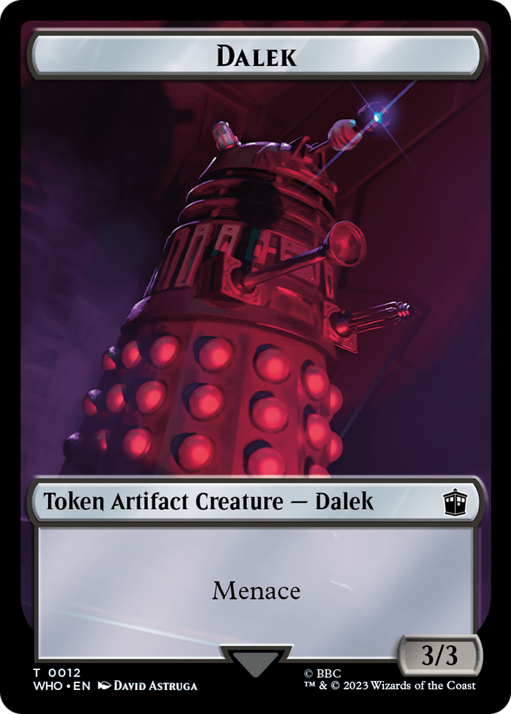 Dalek // Clue (0023) Double-Sided Token [Doctor Who Tokens] | Shuffle n Cut Hobbies & Games