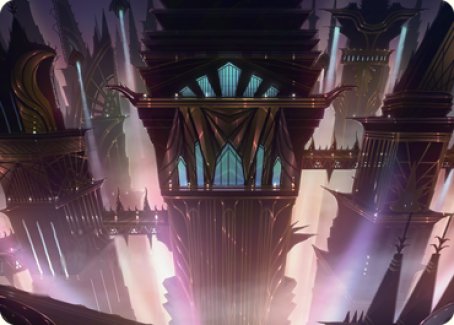Skybridge Towers Art Card [Streets of New Capenna Art Series] | Shuffle n Cut Hobbies & Games