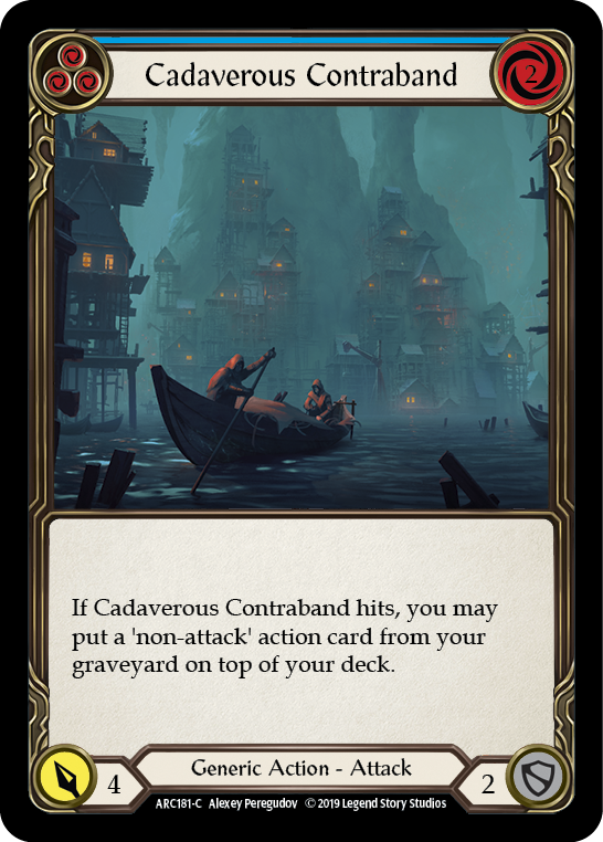 Cadaverous Contraband (Blue) [ARC181-C] (Arcane Rising)  1st Edition Normal | Shuffle n Cut Hobbies & Games