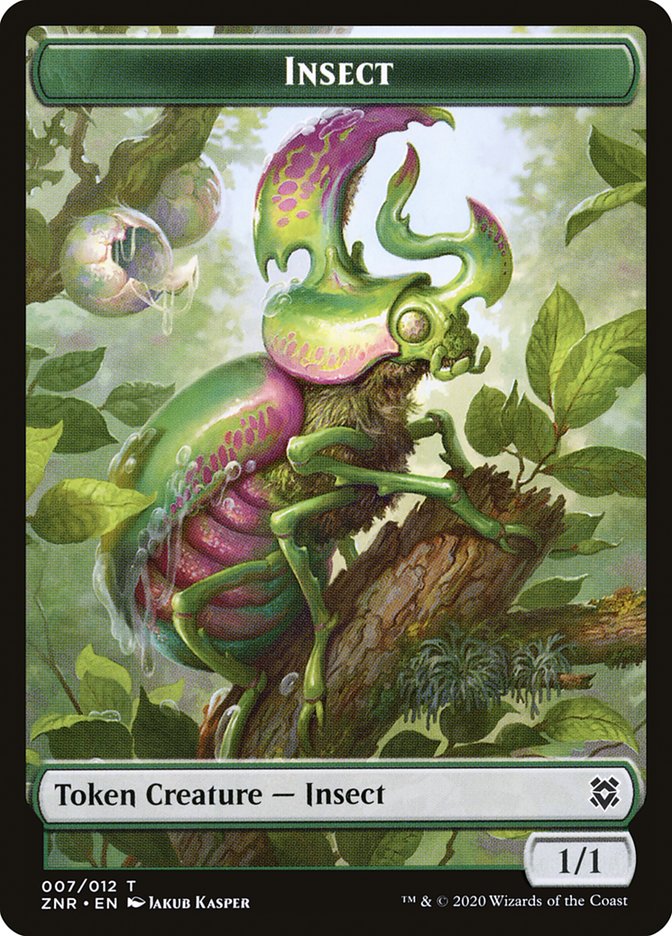 Angel Warrior // Insect Double-Sided Token [Zendikar Rising Tokens] | Shuffle n Cut Hobbies & Games