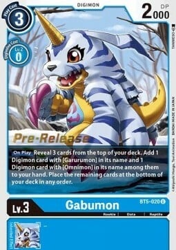 Gabumon [BT5-020] [Battle of Omni Pre-Release Promos] | Shuffle n Cut Hobbies & Games