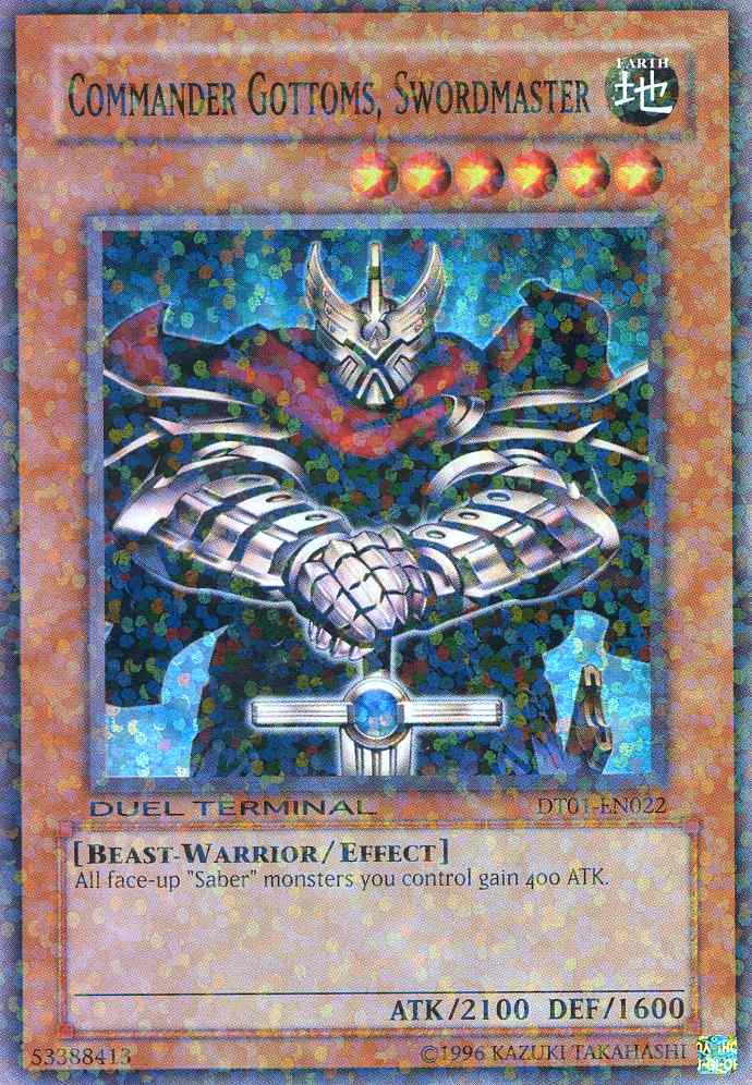 Commander Gottoms, Swordmaster [DT01-EN022] Super Rare | Shuffle n Cut Hobbies & Games