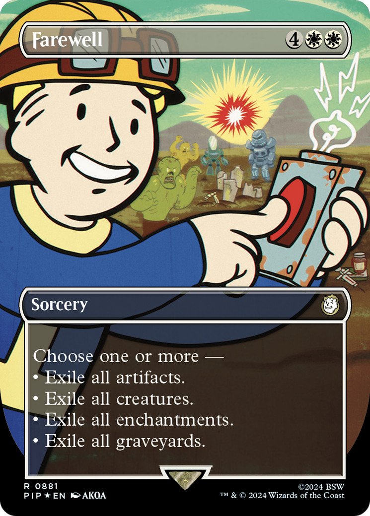 Farewell (Borderless) (Surge Foil) [Fallout] | Shuffle n Cut Hobbies & Games