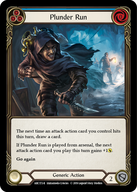 Plunder Run (Blue) [ARC172-R] (Arcane Rising)  1st Edition Rainbow Foil | Shuffle n Cut Hobbies & Games