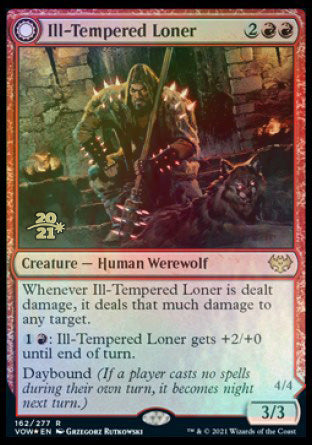 Ill-Tempered Loner // Howlpack Avenger [Innistrad: Crimson Vow Prerelease Promos] | Shuffle n Cut Hobbies & Games