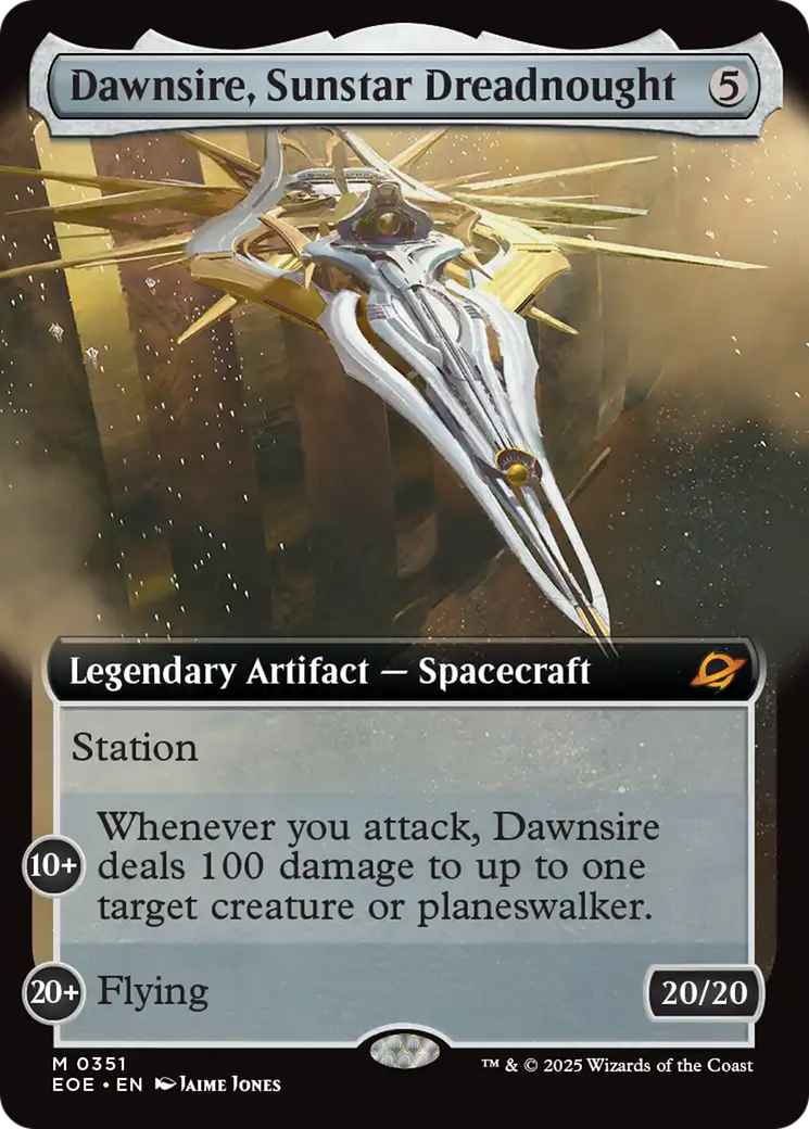 Dawnsire, Sunstar Dreadnought (Extended Art) [Edge of Eternities] | Shuffle n Cut Hobbies & Games