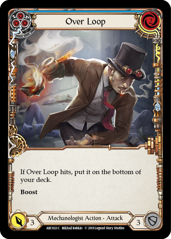 Over Loop (Blue) [ARC022-C] (Arcane Rising)  1st Edition Rainbow Foil | Shuffle n Cut Hobbies & Games